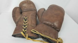 Antique J.  Salter and Son London Leather Boxing Gloves And Punching Bag 5