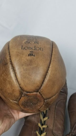 Antique J.  Salter and Son London Leather Boxing Gloves And Punching Bag 7