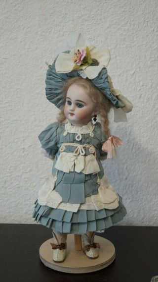 Silk Dress And Hat For Your French Or German Antique Small Doll.