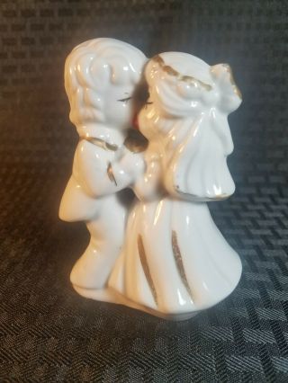 Vintage Porcelain Bride and Groom Wedding Cake Toppers Figurine WCII 4