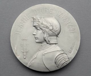 French,  Antique Medal.  Saint Joan Of Arc,  Jeanne D 