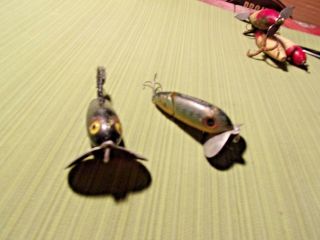 Old Lure Vintage Topwater Black Jitterbug And Double Jointed W/pat.  Numbers Lure