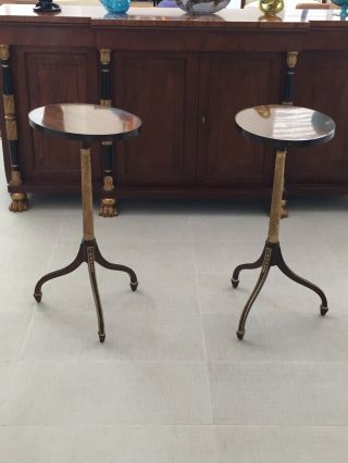 Two Baker Furniture Stately Homes Pedestal Accent Tables,  Orig.  $8,  000 Each