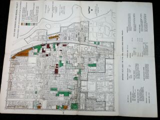 Rare Map Of Chicago Hyde Park Kenwood Urban Project Map 1960 