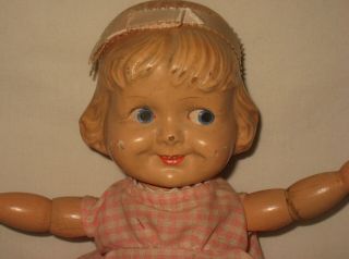 Antique 10 " Joseph Kallus / Cameo Doll Co.  Wood & Composition Margie Doll Mc1