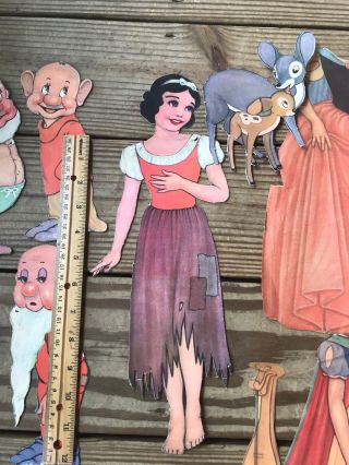 Snow White And The Seven Dwarfs Paper Dolls 1938 Walt Disney Antique