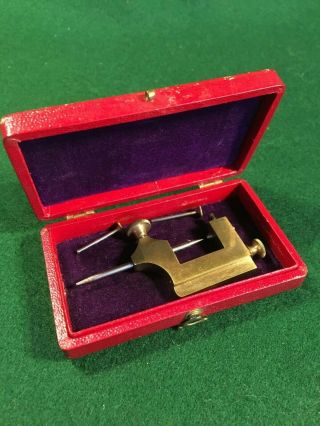 Vintage Antique Watchmakers Jewellers Boxed Brass Turns Pivotting Lathe Drill