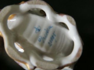 Antique Dresden Shell Creamer / Cream Pitcher w Twig Handle & Base 8