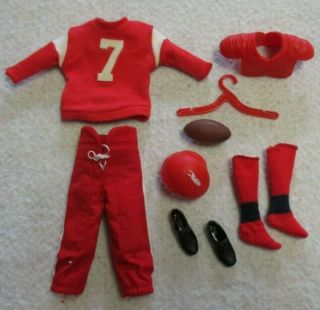 Vintage Mattel Barbie Doll Ken Football Touchdown Outfit 799 1960 