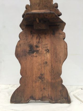 Antique Carved Chair w/ Smiling Monk Face and Melusine 7