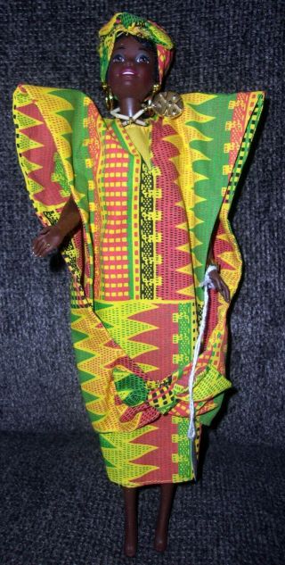 Vintage Nigerian Barbie W/original Outfit.