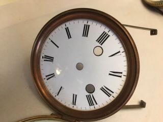 Antique Porcelain Clock Dial And Bezel: 5 "