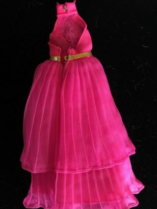 Neat Pleats Hot Pink Gown Vintage Topper Clothing DAWN Doll CRISP & 3