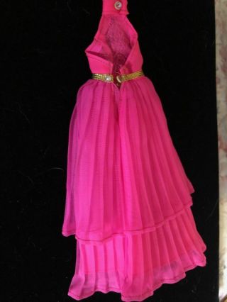 Neat Pleats Hot Pink Gown Vintage Topper Clothing DAWN Doll CRISP & 4