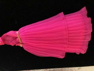 Neat Pleats Hot Pink Gown Vintage Topper Clothing DAWN Doll CRISP & 5