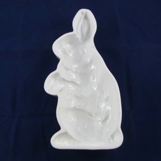 Antique Villeroy & Boch Dresden Rabbit Mold Easter White Ironstone 19th Century