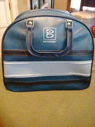 Vintage Brunswick Bowling Bag Blue Nos