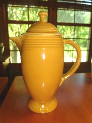 Fiesta Antique Gold Ironstone Coffee Server By Homer Laughlin