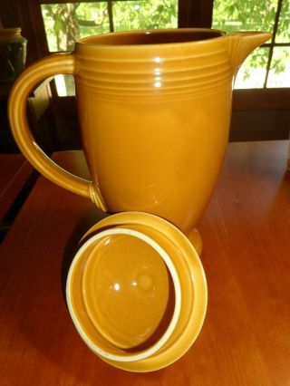 Fiesta Antique Gold Ironstone Coffee Server by Homer Laughlin 5