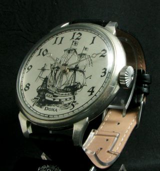 DOXA Antique 1910 ' s Men ' s Deco Large Wristwatch w Fregate 2