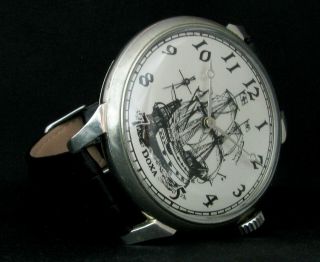 DOXA Antique 1910 ' s Men ' s Deco Large Wristwatch w Fregate 4