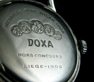 DOXA Antique 1910 ' s Men ' s Deco Large Wristwatch w Fregate 8