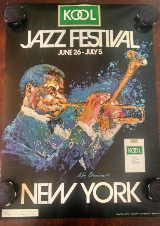 Dizzy Gillespie Kool Jazz Festival Poster York 1981 - Leroy Neiman - Vintage