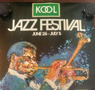 Dizzy Gillespie Kool Jazz Festival Poster York 1981 - Leroy Neiman - Vintage 3