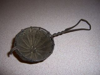 Antique Primitive Wire Mini Sieve Strainer