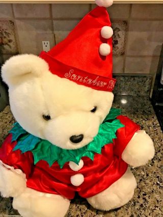 1994 Santa Bear Dayton Hudson Christmas Teddy Clown Holly Plush 2