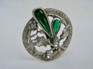 Fine Antique White Metal & Facet Cut Glass Hat Pin 4