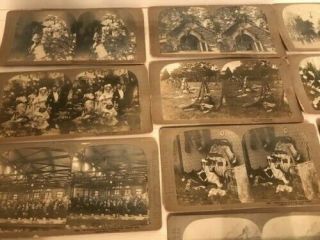 Antique Wooden Handle Stereoscope Card Viewer with 31 Cards 7