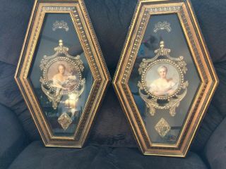 Lovely Antique Victorian Portrait Paintings.  19th Century France