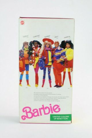 1990 Vintage Barbie United Colors Benetton Doll Mattel NRFB T/0020 3