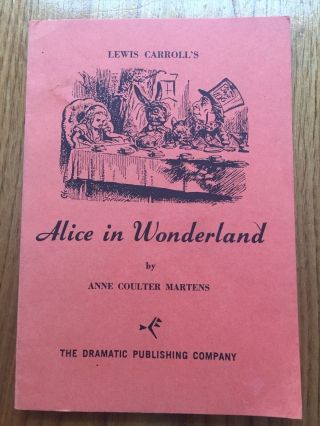Vintage Alice In Wonderland Screen Play In Two Acts,  1965,  Carroll,  Martens,  Mad