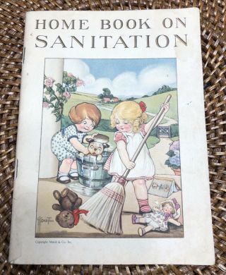 1928 Antique Home Book On Sanitation - Grace Drayton Artist Campbell Soup Kids