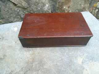 Small Antique Mahogany Box - Writing