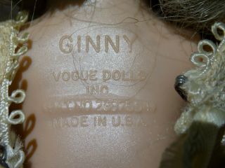 VINTAGE VOGUE GINNY DOLL BLONDE IN OLD LACE DRESS 4