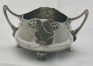Wonderful Wmf Art Nouveau Jugendstil Pewter Sugar Bowl