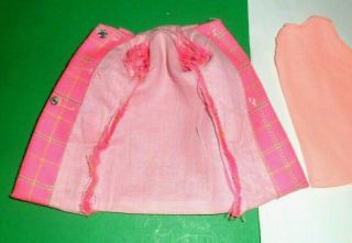 Clone doll clothes Barbie Maddie Mod Tressy Sindy HOT PINK PLAID COAT W DRESS 5