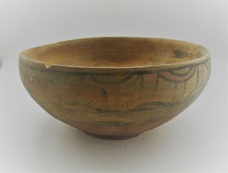 Ancient Indus Valley Harappan Painted Terracotta Pottery Bowl 2000bce