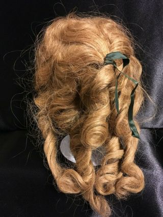 Antique Vintage Human Hair Doll Wig Size 12