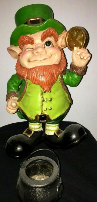 Gnome Good Luck Charmed Statue With Pot Of Gold & Haunted Antiques Novel