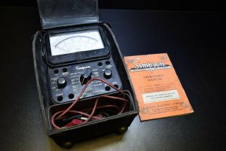 Simpson Model 260 Multimeter Series 6p With Overload Protection & Leather Case