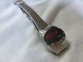 Rare Vintage Ladies Pulsar LED Touch Digital Watch Stainless Sapphire 2