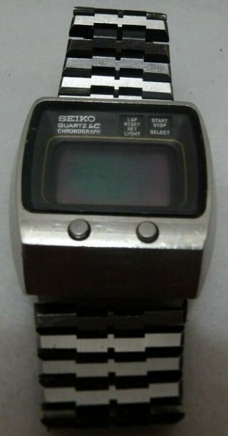 Vintage Seiko Quartz Lc Chronograph Mens Watch