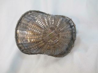 Vintage Metal Wired Molded BASKET Antique Bisque Doll Accessory Child Size 7