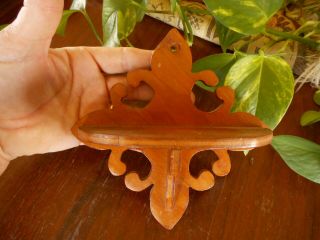 Antique 6 " Mini Small Shelf Cute Kitschy Country Farmhouse Kitchen Wood Cut Out