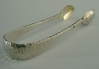 RARE ARTS & CRAFTS SOLID SILVER SUGAR TONGS CHRISTOPHER DRESSER ? 1887 ANTIQUE 4