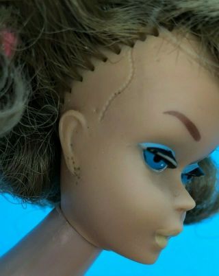 1966 Side part American Girl Barbie doll Ash /Silver Blonde VINTAGE RARE HTF 6